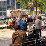 Ganz friedlich aussehende Leute hier im Blockupy Camp am Sonntag